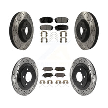 Charger l'image dans la galerie, Front Rear Coat Drill Slot Disc Brake Rotor Ceramic Pad Kit For 2019 Kia Soul EV