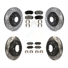Charger l'image dans la galerie, Front Rear Drill Slot Brake Rotor Ceramic Pad Kit For 2019 Kia Soul Turbocharged