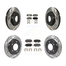 Load image into Gallery viewer, Front Rear Coat Drill Slot Disc Brake Rotor Ceramic Pad Kit For Hyundai Veloster