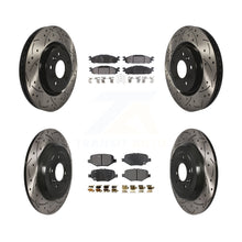 Charger l'image dans la galerie, Front Rear Drilled Slot Brake Rotors Ceramic Pad Kit For 2016 Ford Explorer Base