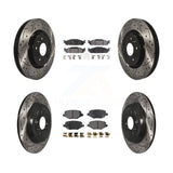 Front Rear Drilled Slot Brake Rotors Ceramic Pad Kit For 2016 Ford Explorer Base