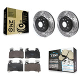 Front Coat Drill Slot Disc Brake Rotors Ceramic Pad Kit For Cadillac CTS Chevrolet Camaro KDT-101961