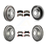 Front Rear Coated Disc Brake Rotor And Ceramic Pad Kit (6Pc) For Porsche Cayenne