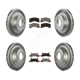 Front Rear Coated Brake Rotor Ceramic Pad Kit (6Pc) For 16-17 Volkswagen Touareg