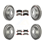 Front Rear Coated Brake Rotor Ceramic Pad Kit (6Pc) For 16-17 Volkswagen Touareg