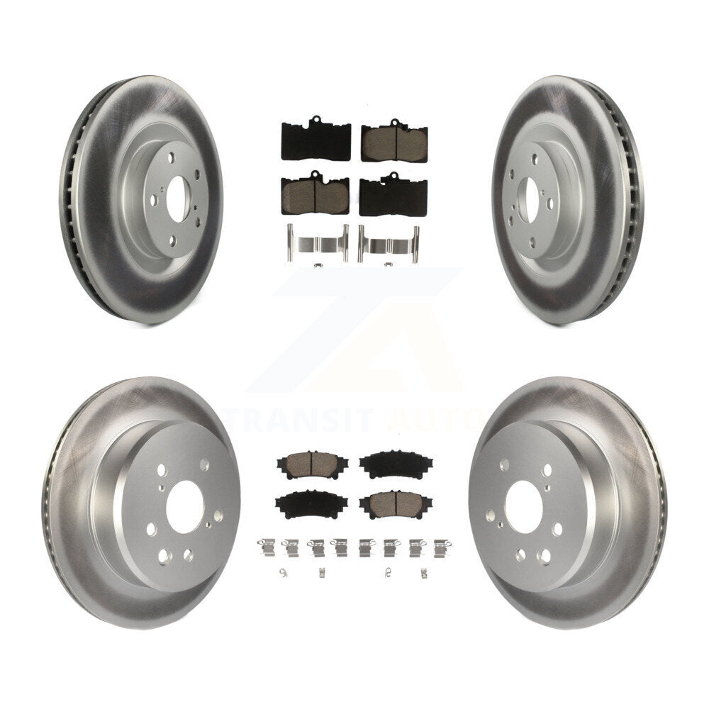 Front Rear Coated Brake Rotors Ceramic Pad Kit (6Pc) For Lexus GS350 IS300 IS350