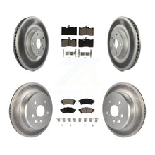 Charger l'image dans la galerie, Front Rear Coated Brake Rotors Ceramic Pad Kit (6Pc) For Lexus GS350 IS300 IS350