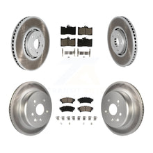 Charger l'image dans la galerie, Front Rear Coated Brake Rotor Ceramic Pad Kit (6Pc) For Lexus IS200t IS300 IS350