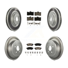 Charger l'image dans la galerie, Front Rear Coated Brake Rotors Ceramic Pad Kit (6Pc) For Lexus IS350 C F Sport
