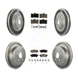 Front Rear Coated Brake Rotors Ceramic Pad Kit (6Pc) For Lexus IS350 C F Sport