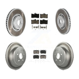 Front Rear Coated Brake Rotors Ceramic Pad Kit (6Pc) For Lexus IS350 GS350 GS430