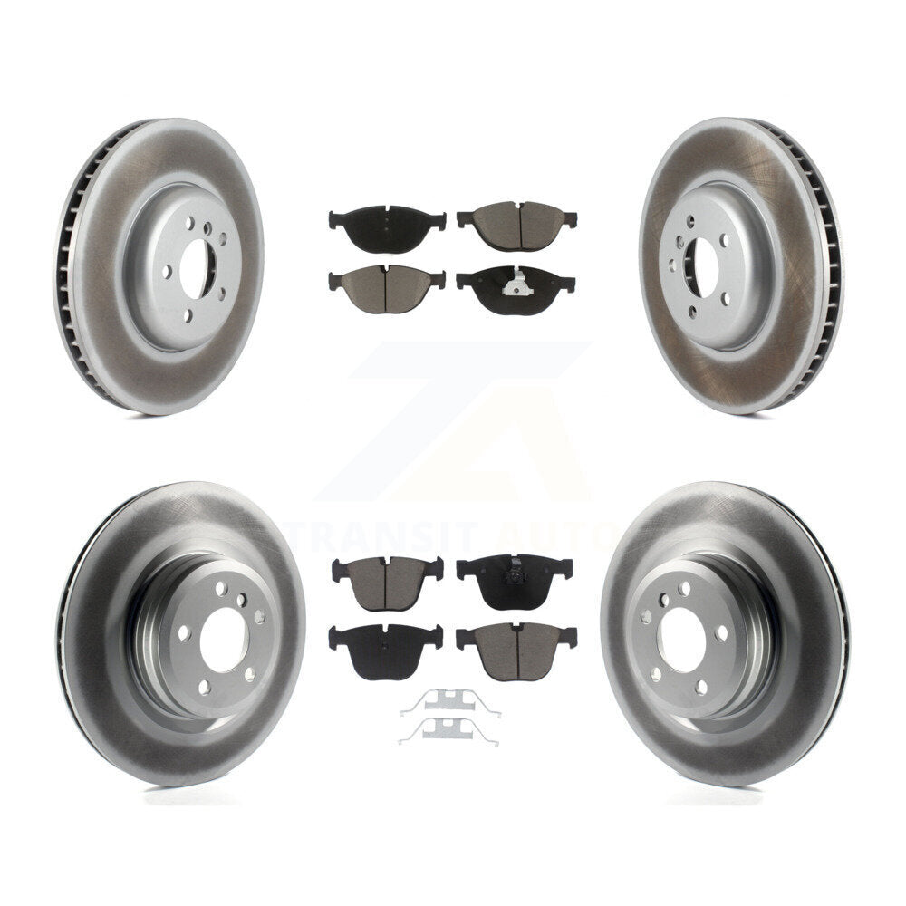 Front Rear Coat Brake Rotor Ceramic Pad Kit (6Pc) For BMW 750Li xDrive 750i 550i