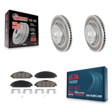 Charger l'image dans la galerie, Front Coated Disc Brake Rotors And Ceramic Pads Kit For Ford Mustang