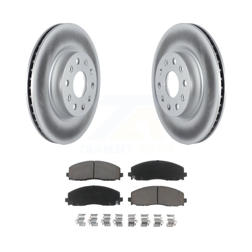 Front Coated Disc Brake Rotors And Ceramic Pads Kit For Jeep Wrangler