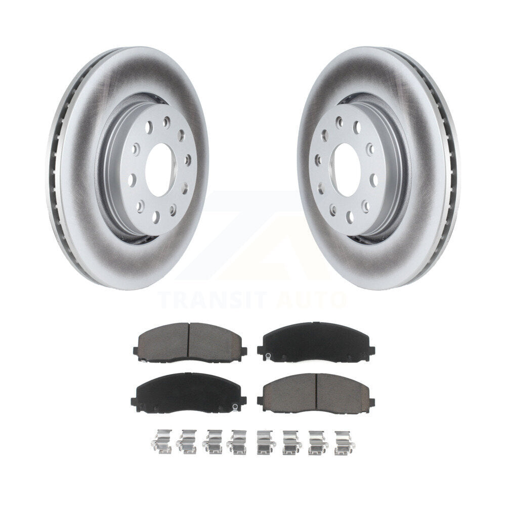 Front Coated Disc Brake Rotors And Ceramic Pads Kit For Jeep Wrangler Gladiator