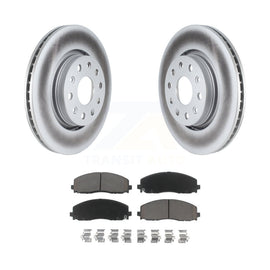 Front Coated Disc Brake Rotors And Ceramic Pads Kit For Jeep Wrangler Gladiator