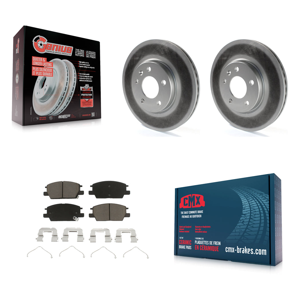 Front Coat Brake Rotors Ceramic Pad Kit For Chevrolet Equinox Malibu GMC Terrain