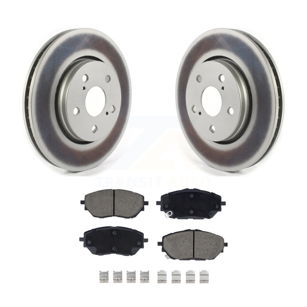 Front Coated Disc Brake Rotors And Ceramic Pads Kit For Toyota C-HR