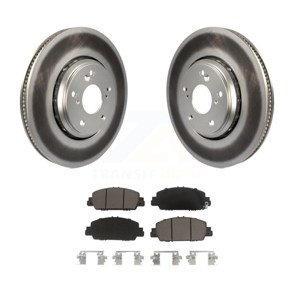 Front Coated Disc Brake Rotors And Ceramic Pads Kit For Honda Accord