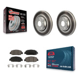 Front Coated Disc Brake Rotors And Ceramic Pads Kit For Honda Accord