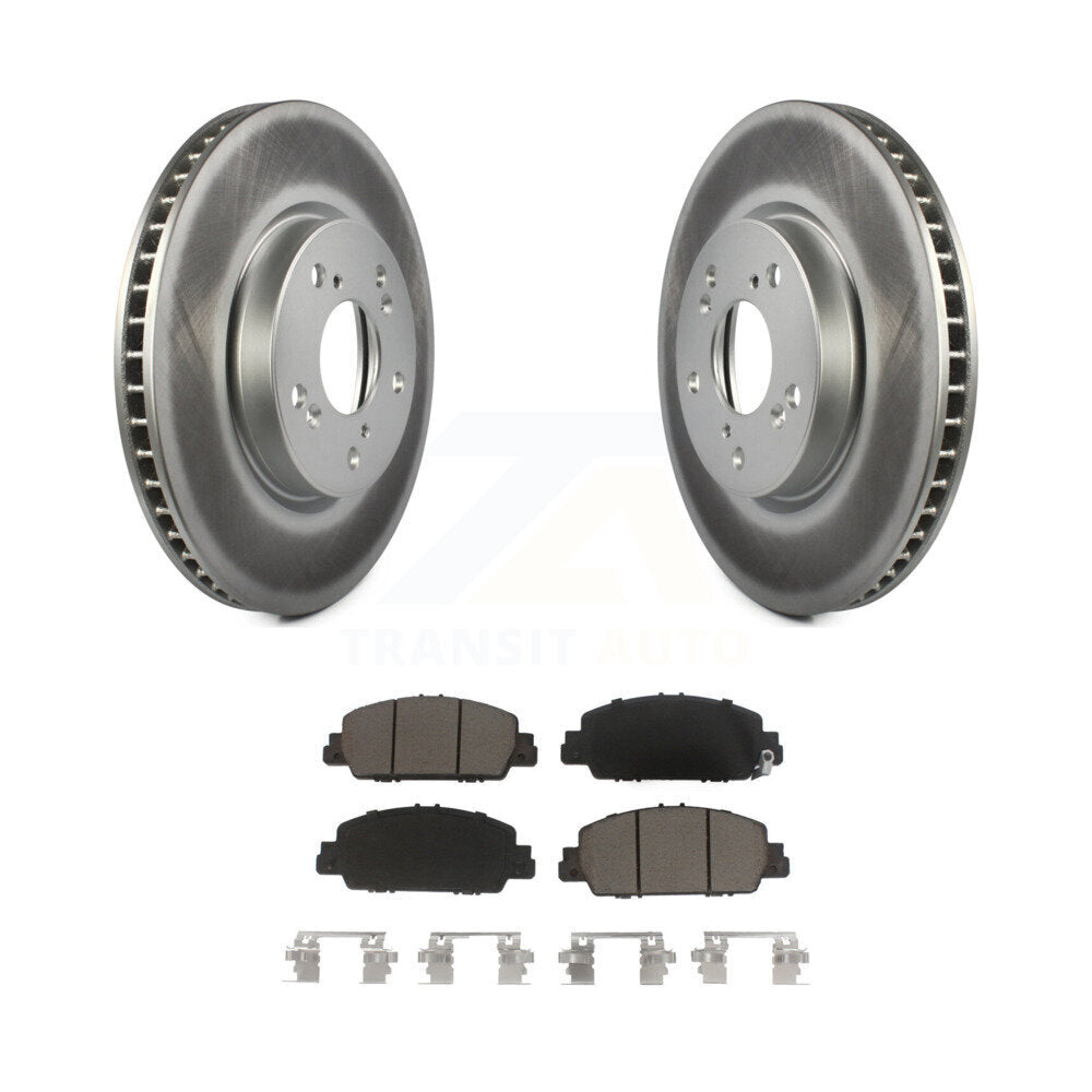 Front Coated Disc Brake Rotors And Ceramic Pads Kit For Honda Accord