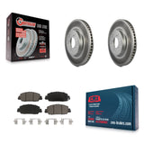 Front Coated Disc Brake Rotors And Ceramic Pads Kit For Honda Accord