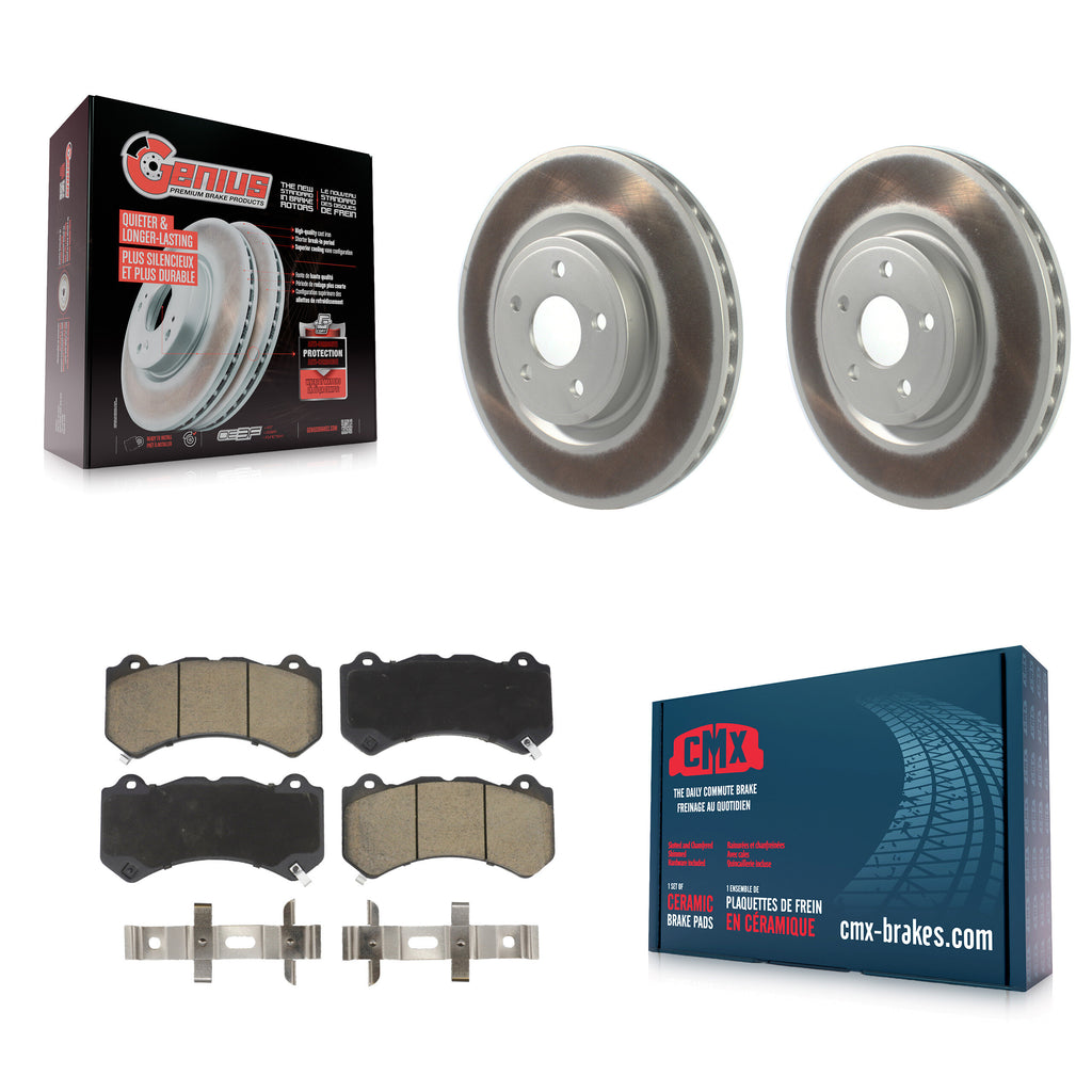 Front Coated Brake Rotor & Ceramic Pad Kit For Jeep Grand Cherokee Dodge Durango