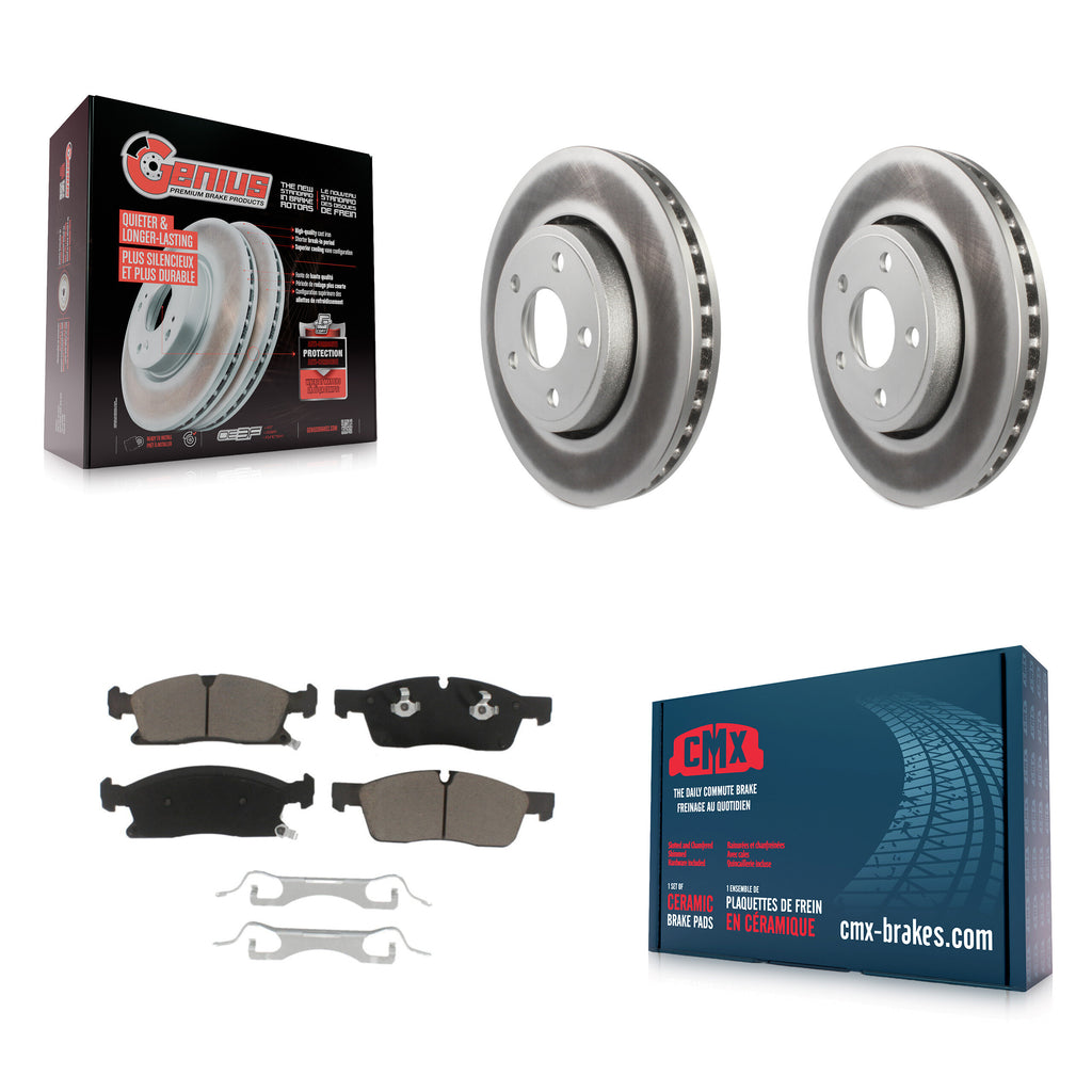 Front Coated Brake Rotor & Ceramic Pad Kit For Jeep Grand Cherokee Dodge Durango