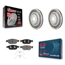 Charger l'image dans la galerie, Front Coated Disc Brake Rotors And Ceramic Pads Kit For Audi A6 Quattro A7