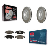Front Coated Brake Rotor & Ceramic Pad Kit For Audi Q5 A6 Quattro S5 S4 A7 A5 A4