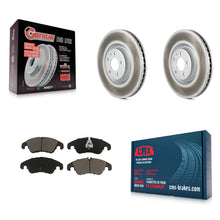 Load image into Gallery viewer, Front Coated Disc Brake Rotors And Ceramic Pads Kit For Audi A6