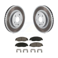 Charger l&#39;image dans la galerie, Front Coated Disc Brake Rotors And Ceramic Pads Kit For Cadillac CTS