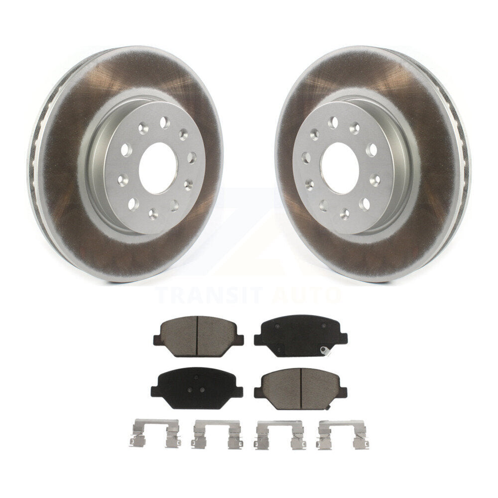 Front Coated Disc Brake Rotors And Ceramic Pads Kit For Chevrolet Camaro