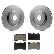 Load image into Gallery viewer, Front Coated Disc Brake Rotors And Ceramic Pads Kit For Ford Mustang