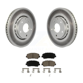 Front Coated Disc Brake Rotors And Ceramic Pads Kit For Mazda CX-5