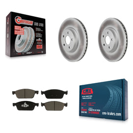 Front Coated Disc Brake Rotors And Ceramic Pads Kit For Ford Transit Connect