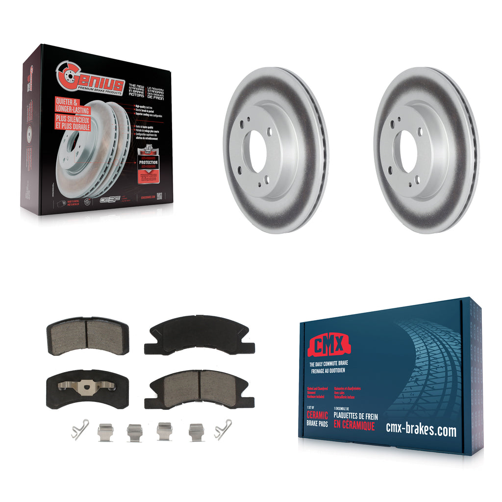 [Front] 2017-2022 Mitsubishi Mirage G4 Premium Coated Rotors & Ceramic Pads Brake Kit For Max Braking