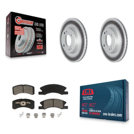 [Front] 2017-2022 Mitsubishi Mirage G4 Premium Coated Rotors & Ceramic Pads Brake Kit For Max Braking
