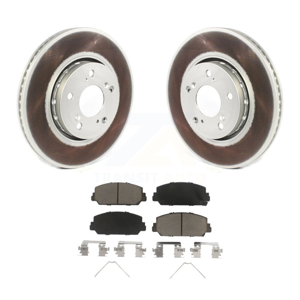 Front Coated Disc Brake Rotors And Ceramic Pads Kit For Acura RLX