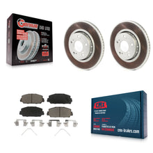 Charger l'image dans la galerie, Front Coated Disc Brake Rotors And Ceramic Pads Kit For Acura RLX