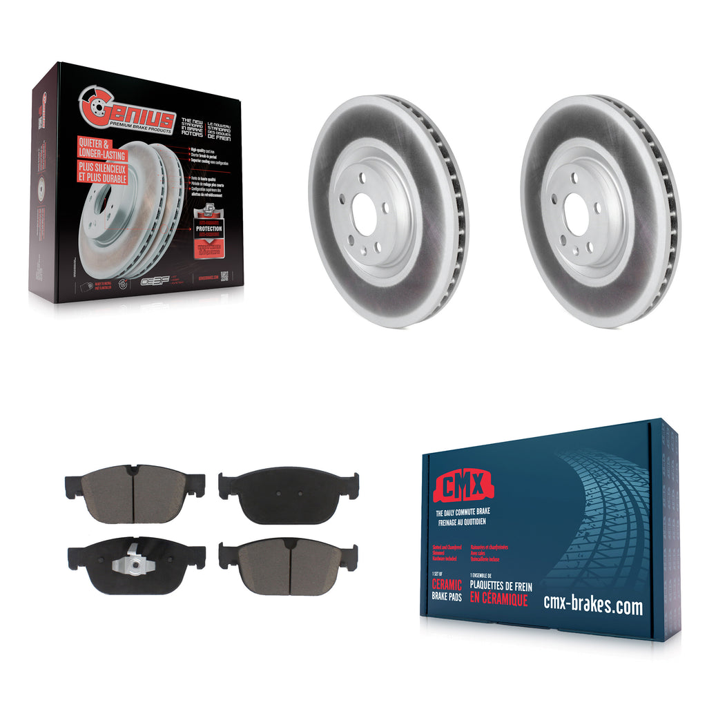 Front Coated Brake Rotors Ceramic Pad Kit For Volvo XC90 XC60 XC40 S90 V90 Cross
