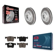 Charger l'image dans la galerie, Front Coated Brake Rotor &amp; Ceramic Pad Kit For BMW 335i xDrive 435i 328i GT 328d