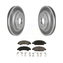 Charger l&#39;image dans la galerie, Front Coated Disc Brake Rotors &amp; Ceramic Pad Kit For Chevrolet Silverado 1500 LD