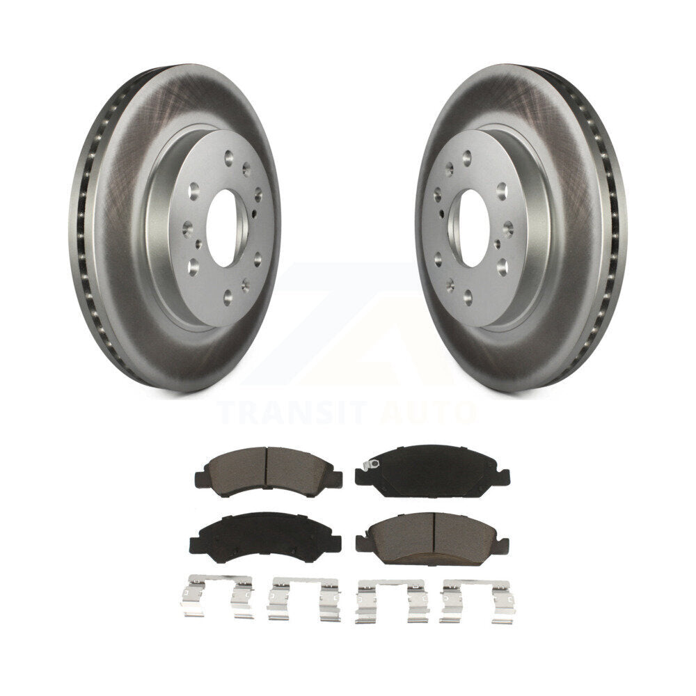 Front Coated Brake Rotor Ceramic Pad Kit For Chevrolet Silverado 1500 GMC Sierra