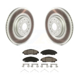 Front Coated Disc Brake Rotor Ceramic Pad Kit For Cadillac XT5 Buick Enclave XT6