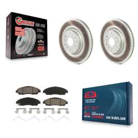 Front Coated Disc Brake Rotor Ceramic Pad Kit For Cadillac XT5 Buick Enclave XT6