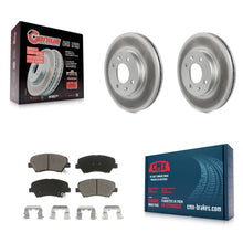 Charger l'image dans la galerie, Front Coated Disc Brake Rotors And Ceramic Pads Kit For Hyundai Accent Kia Rio