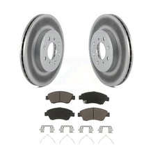 Charger l&#39;image dans la galerie, Front Coated Disc Brake Rotors And Ceramic Pads Kit For 2015-2020 Honda Fit