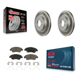 Front Coated Disc Brake Rotors And Ceramic Pads Kit For Honda Civic Fit del Sol