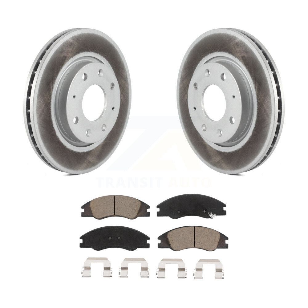 Front Coated Disc Brake Rotors And Ceramic Pads Kit For Kia Spectra Spectra5